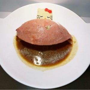 *NEW*Red omurice with hello kitty (red bowknot) cookie head
